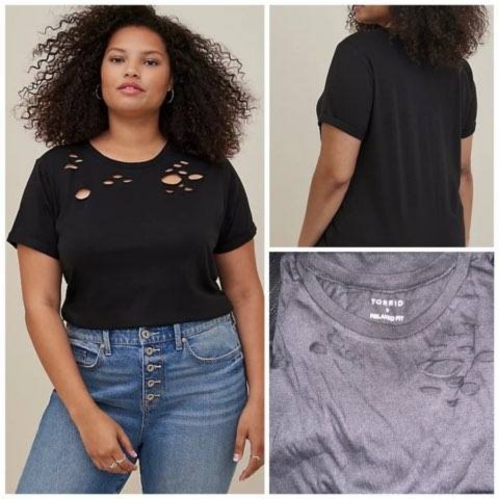 Torrid Destructed Tee